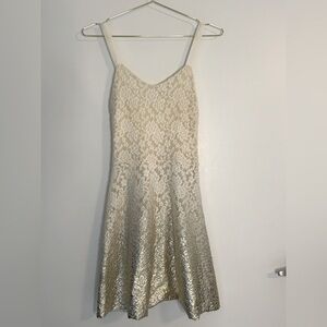 Free People Metallic Ombré Foil Mini Dress, size XS